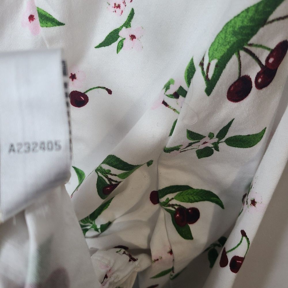 Joan Rivers Size 16 White Red Green Blazer With Cherry Designs Fun Art Colorful - Picture 6 of 7